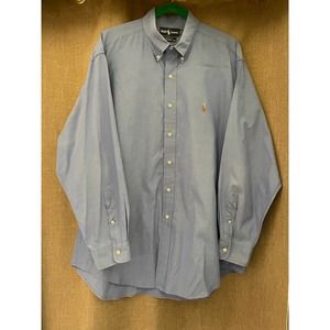 Ralph Lauren Blue Chambray Yarmouth Sz 17 X 34 Left Pocket With logo.